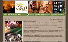 Alegra Day Spa Web Design